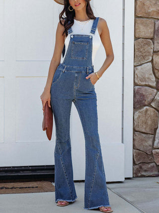 Shop Raw Hem Denim Overall - High-Quality U.S. Made Women’s Fashion with Free Fast Shipping