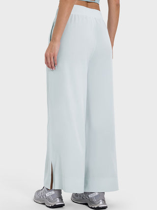 Shop Slit Wide Leg Active Pants - High-Quality U.S. Made Women’s Fashion with Free & Fast Shipping