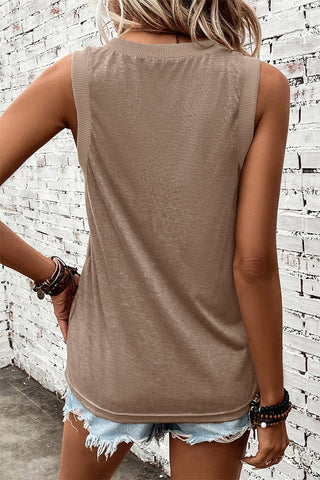 Shop V-Neck Wide Strap Tank - High-Quality U.S. Made Women’s Fashion with Free & Fast Shipping