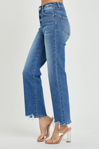 Shop RISEN High Rise Straight Jeans - High-Quality U.S. Made Women’s Fashion with Free & Fast Shipping