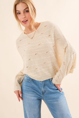 Shop NATURAL And The Why Dolman Sleeves Sweater - High-Quality U.S. Made Women’s Fashion with Free & Fast Shipping