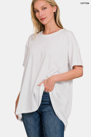 Shop Zenana Round Neck Short Sleeve T-Shirt - High-Quality U.S. Made Women’s Fashion with Free & Fast Shipping