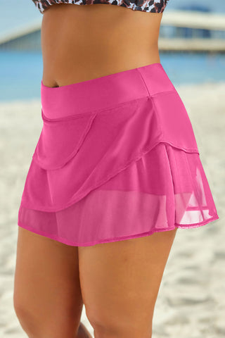 Shop Full Size Layered Swim Skirt - High-Quality U.S. Made Women’s Fashion with Free Fast Shipping