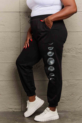 Shop Simply Love Full Size Lunar Phase Graphic Sweatpants - High-Quality U.S. Made Women’s Fashion with Free & Fast Shipping