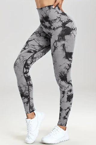 Shop Printed High Waist Active Pants - High-Quality U.S. Made Women’s Fashion with Free & Fast Shipping