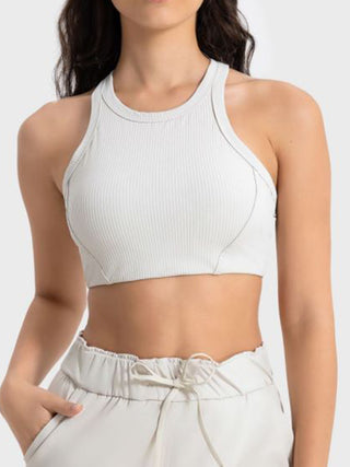 Shop Millennia Wide Strap Cropped Sport Tank - High-Quality U.S. Made Women’s Fashion with Free & Fast Shipping