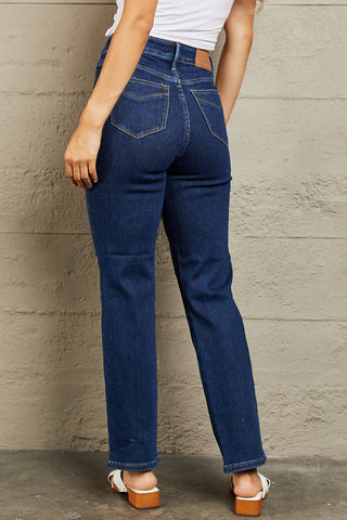 Shop Judy Blue Kailee Full Size Tummy Control High Waisted Straight Jeans - High-Quality U.S. Made Women’s Fashion with Free & Fast Shipping