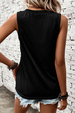 Shop V-Neck Wide Strap Tank - High-Quality U.S. Made Women’s Fashion with Free & Fast Shipping