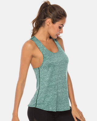 Shop Full Size Scoop Neck Wide Strap Active Tank - High-Quality U.S. Made Women’s Fashion with Free & Fast Shipping