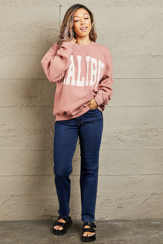 Shop Sweet Claire "Malibu" Oversized Crewneck Sweatshirt - High-Quality U.S. Made Women’s Fashion with Free & Fast Shipping