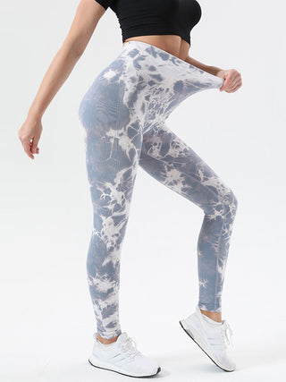 Shop Multicolor Tie-Dye High Waist Active Leggings - High-Quality U.S. Made Women’s Fashion with Free & Fast Shipping