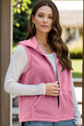 Shop Zip Up Vest Coat with Pockets - High-Quality U.S. Made Women’s Fashion with Free & Fast Shipping