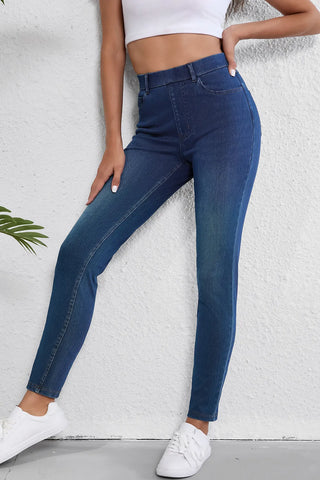 Shop High Waist Skinny Jeans with Pockets - High-Quality U.S. Made Women’s Fashion with Free & Fast Shipping