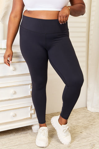 Shop Double Take Wide Waistband Sports Leggings - High-Quality U.S. Made Women’s Fashion with Free & Fast Shipping