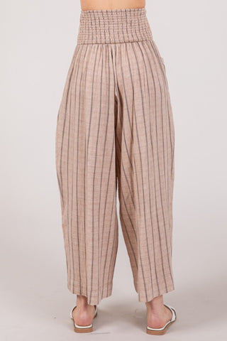 Shop SAGE + FIG Cotton Gauze Wash Stripe Pants - High-Quality U.S. Made Women’s Fashion with Free & Fast Shipping