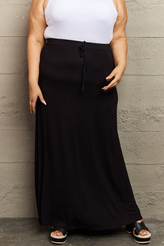 Shop Culture Code For The Day Full Size Flare Maxi Skirt in Black - High-Quality U.S. Made Women’s Fashion with Free & Fast Shipping