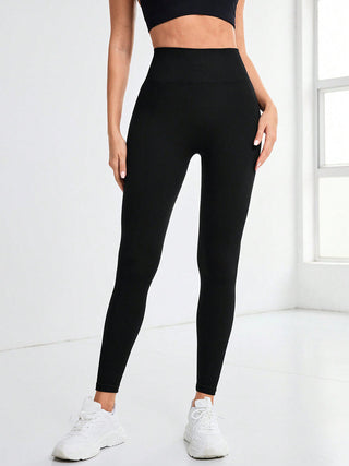 Shop Black High Waist Active Leggings - High-Quality U.S. Made Women’s Fashion with Free & Fast Shipping