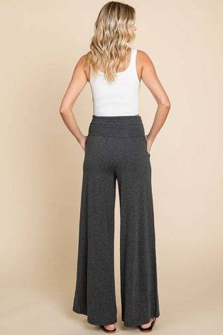 Shop Culture Code Wide Waistband High Waist Wide Leg Pants - High-Quality U.S. Made Women’s Fashion with Free & Fast Shipping