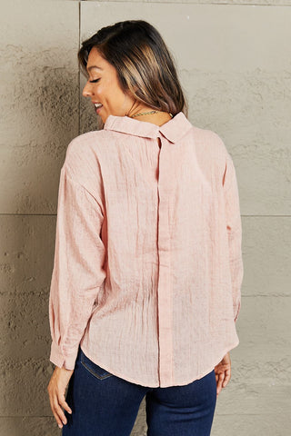 Shop Petal Dew Take Me Out Lightweight Button Down Top - High-Quality U.S. Made Women’s Fashion with Free & Fast Shipping