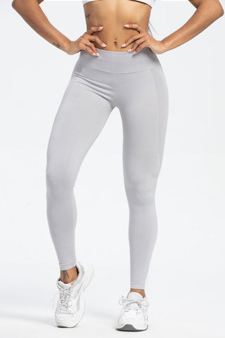 Shop Light Gray High Waist Active Leggings - High-Quality U.S. Made Women’s Fashion with Free & Fast Shipping