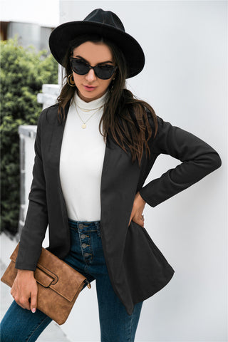 Shop Three-Quarter Sleeve Blazer - High-Quality U.S. Made Women’s Fashion with Free & Fast Shipping