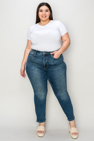 Shop Judy Blue Full Size Tummy Control High Waist Slim Jeans - High-Quality U.S. Made Women’s Fashion with Free & Fast Shipping