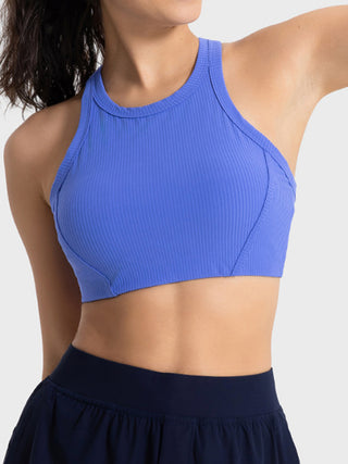 Shop Millennia Wide Strap Cropped Sport Tank - High-Quality U.S. Made Women’s Fashion with Free & Fast Shipping