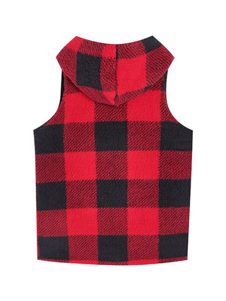 Shop Plaid Hooded Vest - High-Quality U.S. Made Women’s Fashion with Free Fast Shipping