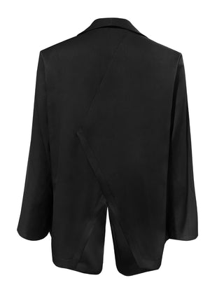 Shop Open Front Pocketed Blazer - High-Quality U.S. Made Women’s Fashion with Free & Fast Shipping