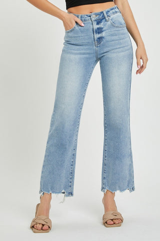 Shop Light RISEN Full Size High Rise Straight Jeans - High-Quality U.S. Made Women’s Fashion with Free & Fast Shipping