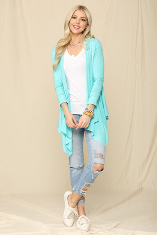 Shop Celeste Full Size Open Front Knit Cardigan - High-Quality U.S. Made Women’s Fashion with Free & Fast Shipping