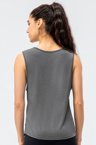 Shop Cutout Reversible Active Tank - High-Quality U.S. Made Women’s Fashion with Free & Fast Shipping