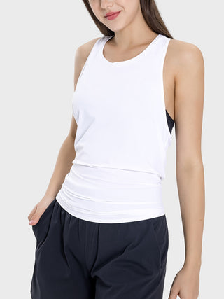 Shop Millennia Round Neck Wide Strap Active Tank - High-Quality U.S. Made Women’s Fashion with Free & Fast Shipping