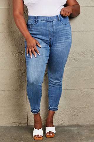 Shop Medium Judy Blue Janavie Full Size High Waisted Pull On Skinny Jeans - High-Quality U.S. Made Women’s Fashion with Free & Fast Shipping