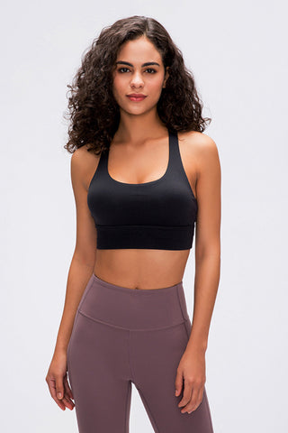 Shop Black Millennia Double X Sports Bra - Basic Colors - High-Quality U.S. Made Women’s Fashion with Free & Fast Shipping