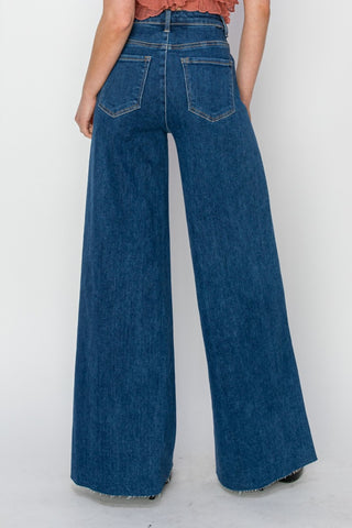 Shop RISEN High Rise Palazzo Jeans - High-Quality U.S. Made Women’s Fashion with Free & Fast Shipping