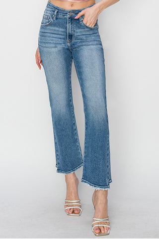 Shop RISEN High Rise Slim Straight Jeans - High-Quality U.S. Made Women’s Fashion with Free & Fast Shipping