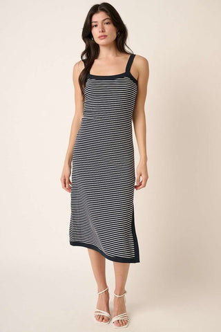 Shop Mittoshop Contrast Striped Midi Cami Dress - High-Quality U.S. Made Women’s Fashion with Free & Fast Shipping