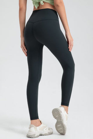 Shop Wide Waistband Slim Fit Active Leggings - High-Quality U.S. Made Women’s Fashion with Free & Fast Shipping