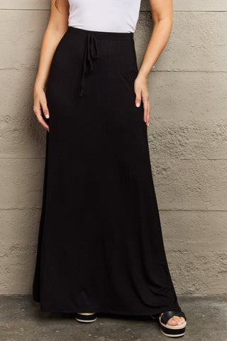 Shop Black Culture Code For The Day Full Size Flare Maxi Skirt in Black - High-Quality U.S. Made Women’s Fashion with Free & Fast Shipping