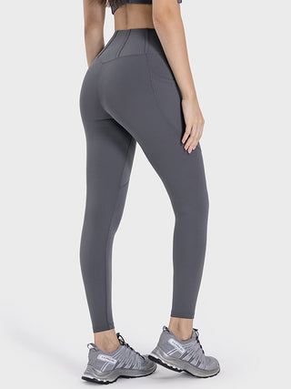 Shop Pocketed High Waist Active Leggings - High-Quality U.S. Made Women’s Fashion with Free & Fast Shipping