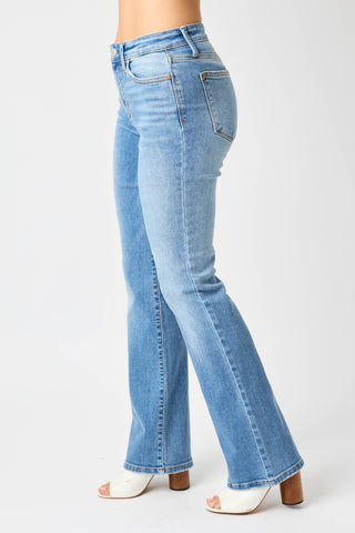 Shop Judy Blue Full Size Mid-Rise Waist Straight Jeans - High-Quality U.S. Made Women’s Fashion with Free & Fast Shipping