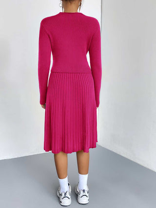 Shop Rib-Knit Sweater and Skirt Set - High-Quality U.S. Made Women’s Fashion with Free Fast Shipping