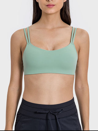 Shop Gum Leaf Millennia Scoop Neck Double Strap Active Cami - High-Quality U.S. Made Women’s Fashion with Free & Fast Shipping