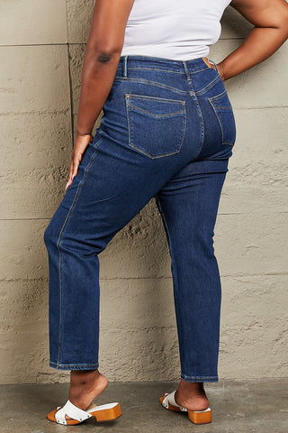 Shop Judy Blue Kailee Full Size Tummy Control High Waisted Straight Jeans - High-Quality U.S. Made Women’s Fashion with Free & Fast Shipping