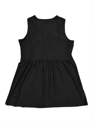 Shop Full Size Eyelet Button Up V-Neck Tank - High-Quality U.S. Made Women’s Fashion with Free Fast Shipping