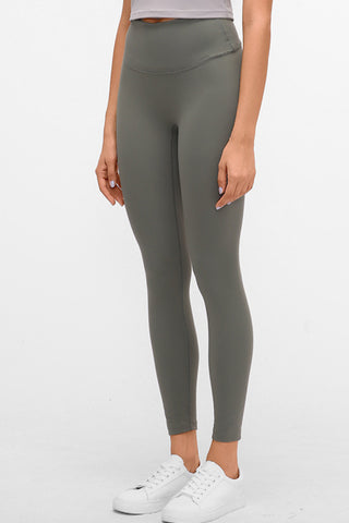 Shop Olive Basic Full Length Active Leggings - High-Quality U.S. Made Women’s Fashion with Free & Fast Shipping