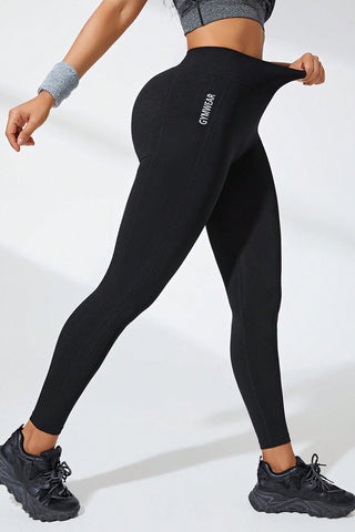 Shop Black High Waist Active Leggings - High-Quality U.S. Made Women’s Fashion with Free & Fast Shipping