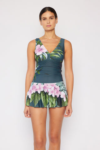 Shop Marina West Swim Full Size Clear Waters Swim Dress in Aloha Forest - High-Quality U.S. Made Women’s Fashion with Free Fast Shipping