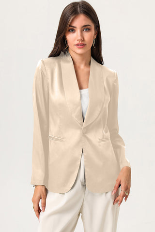 Shop Long Sleeve Shawl Collar Blazer - High-Quality U.S. Made Women’s Fashion with Free & Fast Shipping